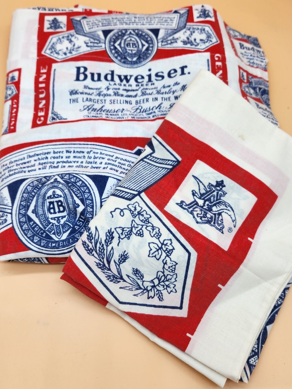 Vintage 1974 Budweiser Sheet & Pillowcase Set Twin Sears Perma-Prest Novelty